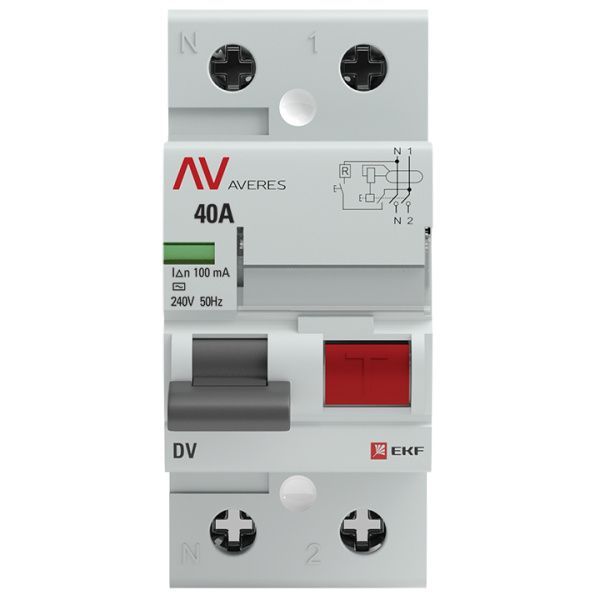 DV 2P 40А/100мА (AC) EKF AVERES