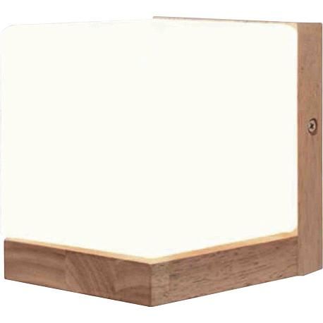 Светильник декоративный настенный, деревянная подставка, куб, 110-240В, Е27, IP54 - Фото 2