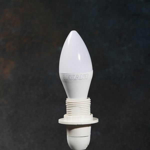 Лампа светодиодная Свеча (CN) 9,5Вт E14 903Лм 4000K нейтральный свет REXANT - Фото 4