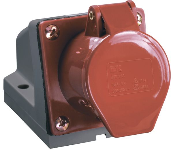 Розетка стационарная ССИ-124 3Р+РЕ 32А 380В IP44 IEK PSR12-032-4