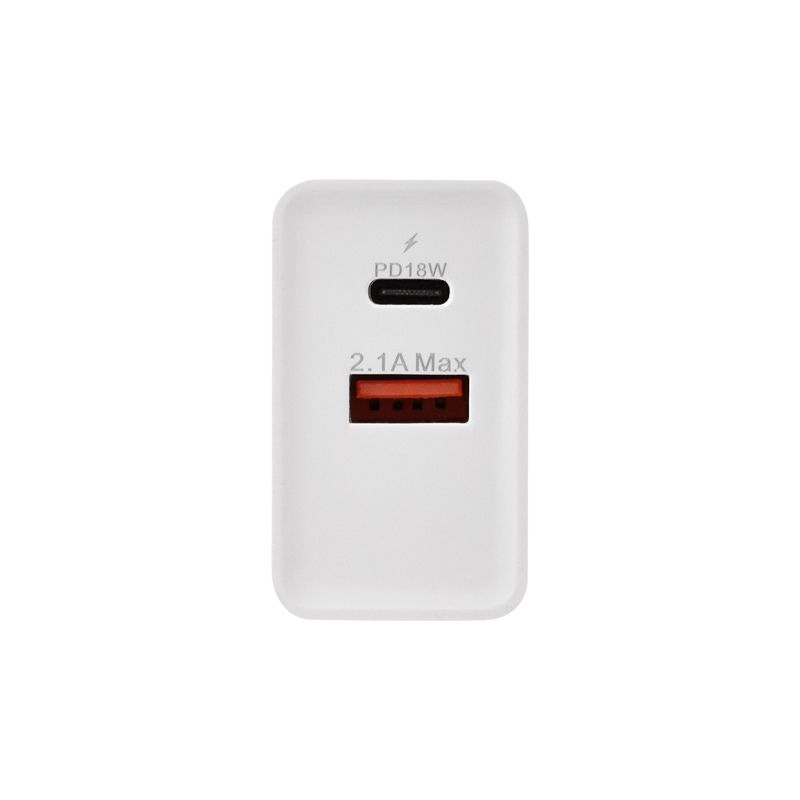 Сетевое зарядное устройство для iPhone/iPad REXANT Type-C + USB 3.0 с Quick charge, белое - Фото 4
