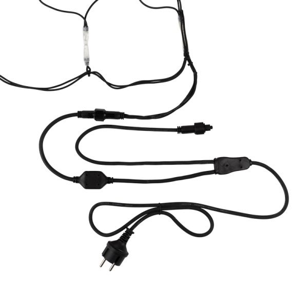 Гирлянда Сеть 2x4м, черный КАУЧУК, 560 LED Белые (шнур питания в комплекте) - Фото 5