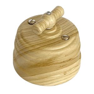 Выключатель ретро пластиковый поворотный на четыре положения (2-х клавишный), IP20, цвет - сосна, УС GE30401-11