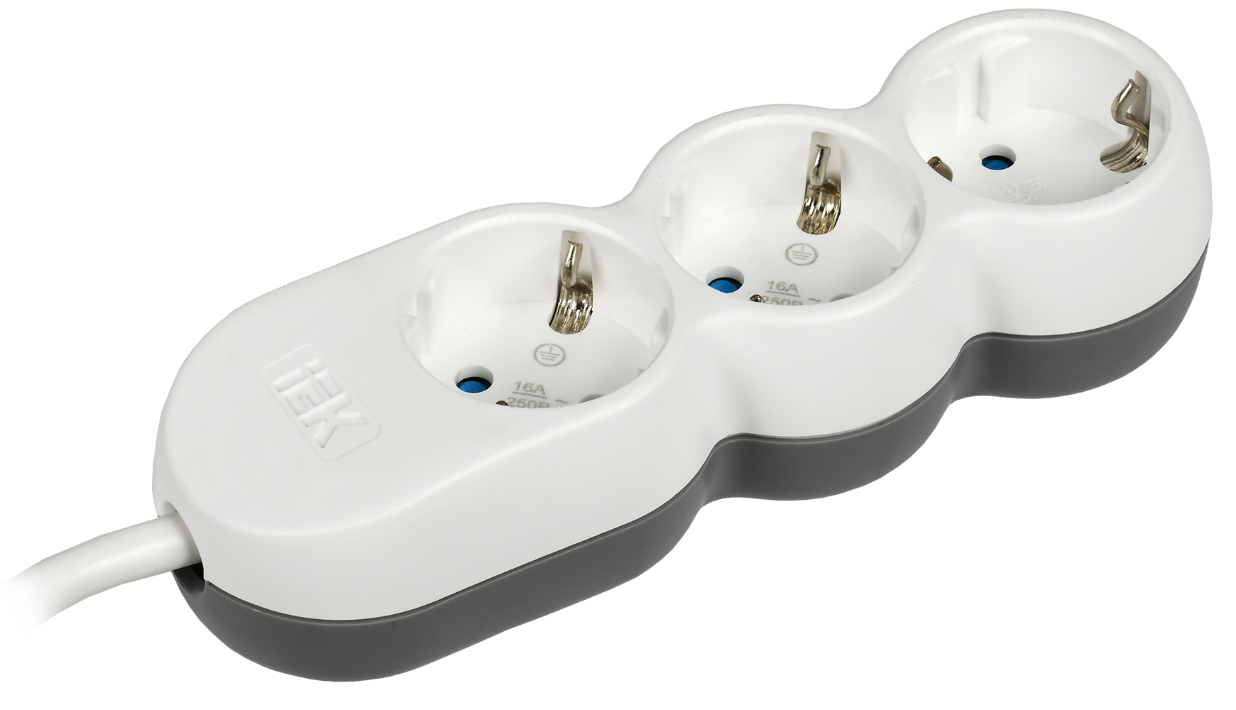 Удлинитель У03 3 места с заземлением 3м 3х1,5мм2 16А/250В UNO IEK