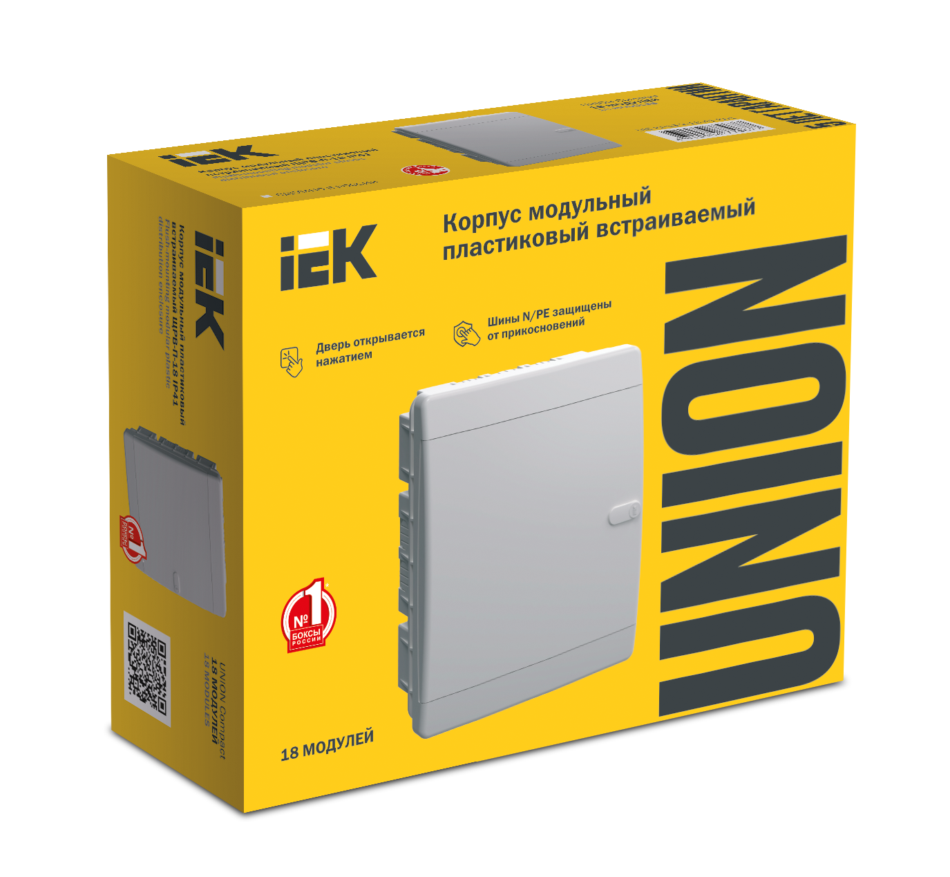 UNION Compact Корпус пластиковый ЩРВ-П-18 IP41 белая дверь IEK - Фото 2