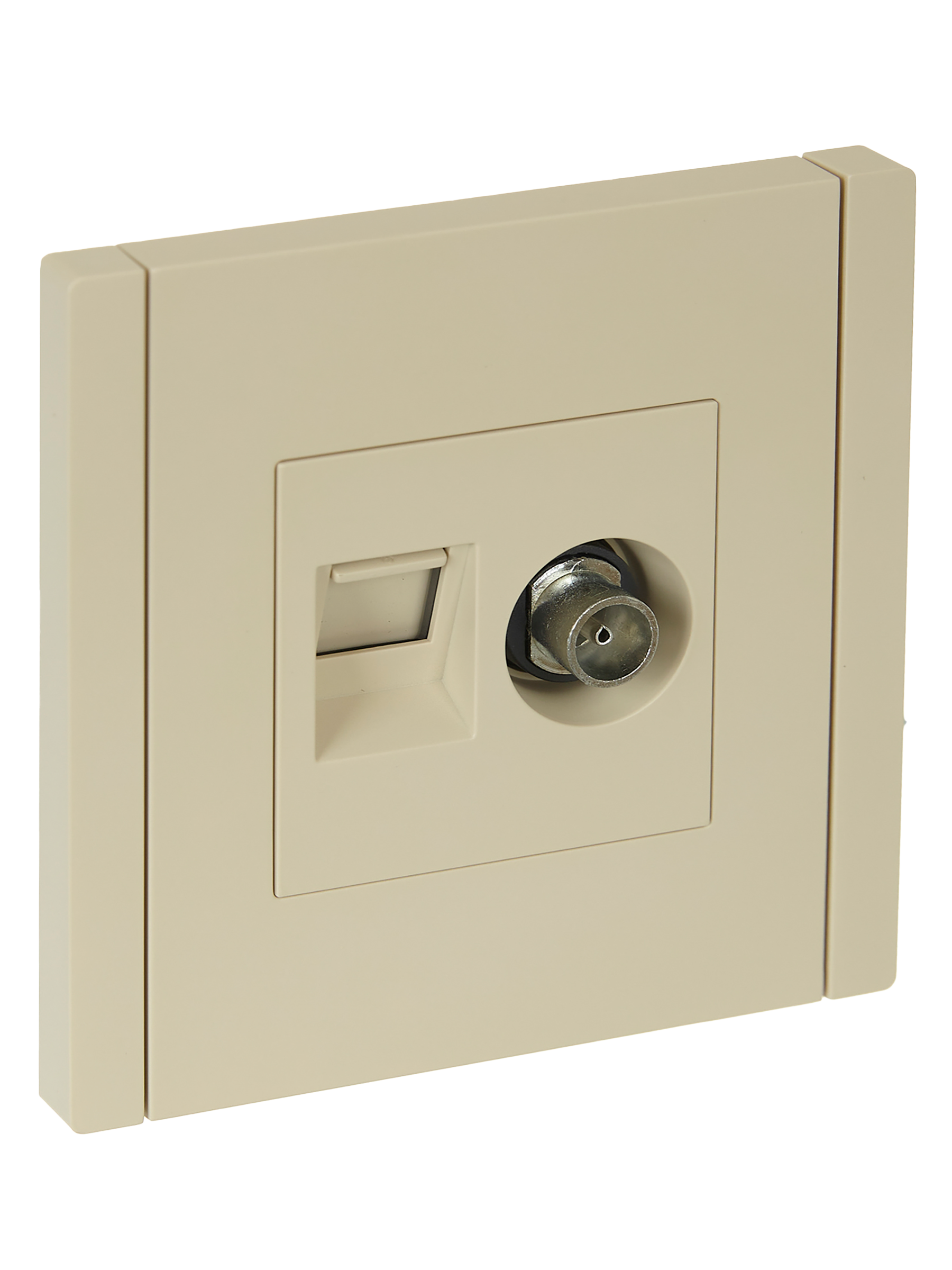 FORTE&PIANO Розетка двойная TV+RJ45 кат.6 FP437 ваниль IEK FP-AK20-2-K10