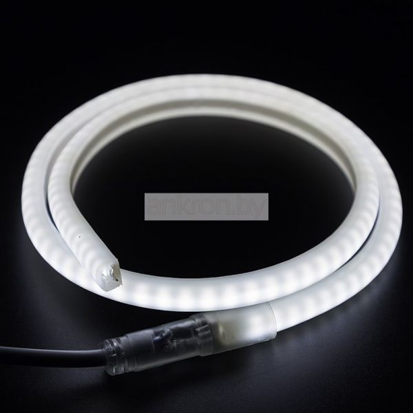 Гибкий Неон LED SMD 12х12 мм, форма - D, белый, 120 LED/м, бухта 100м
