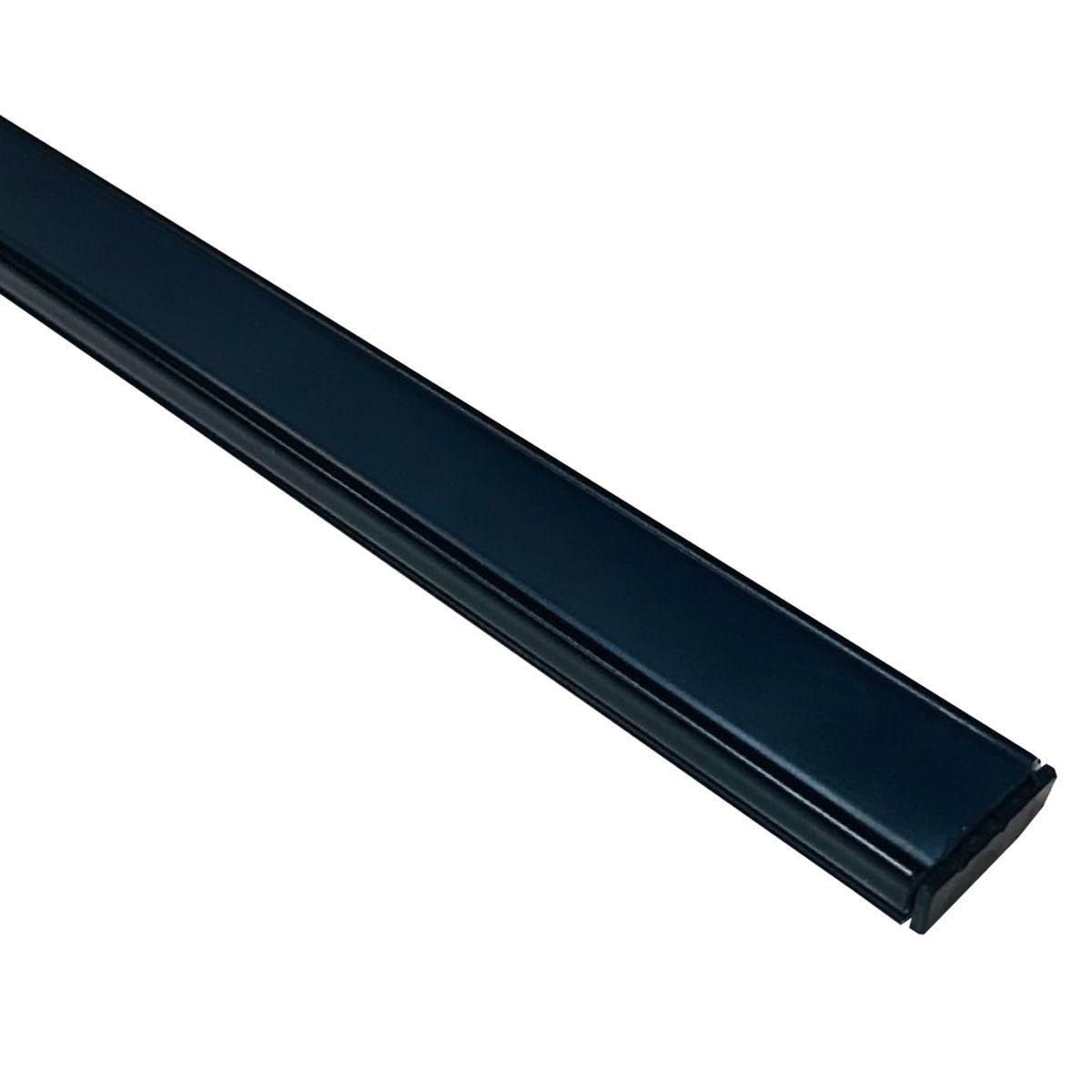 Профиль алюминиевый  П-образный , накладной, черный, 15,2х6мм, 1м, шир. ленты до 10мм