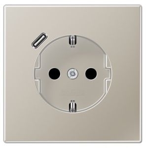 Розетка SCHUKO® с USB-интерфейсом (нержавеющая сталь)