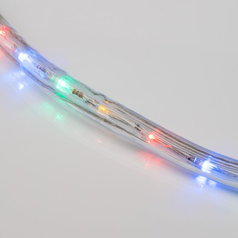 Дюралайт LED трехжильный 230В 13мм 36 LED/м МУЛЬТИ (RYGB) свечение с динамикой модуль 1м бухта 100м NEON-NIGHT - Фото 4
