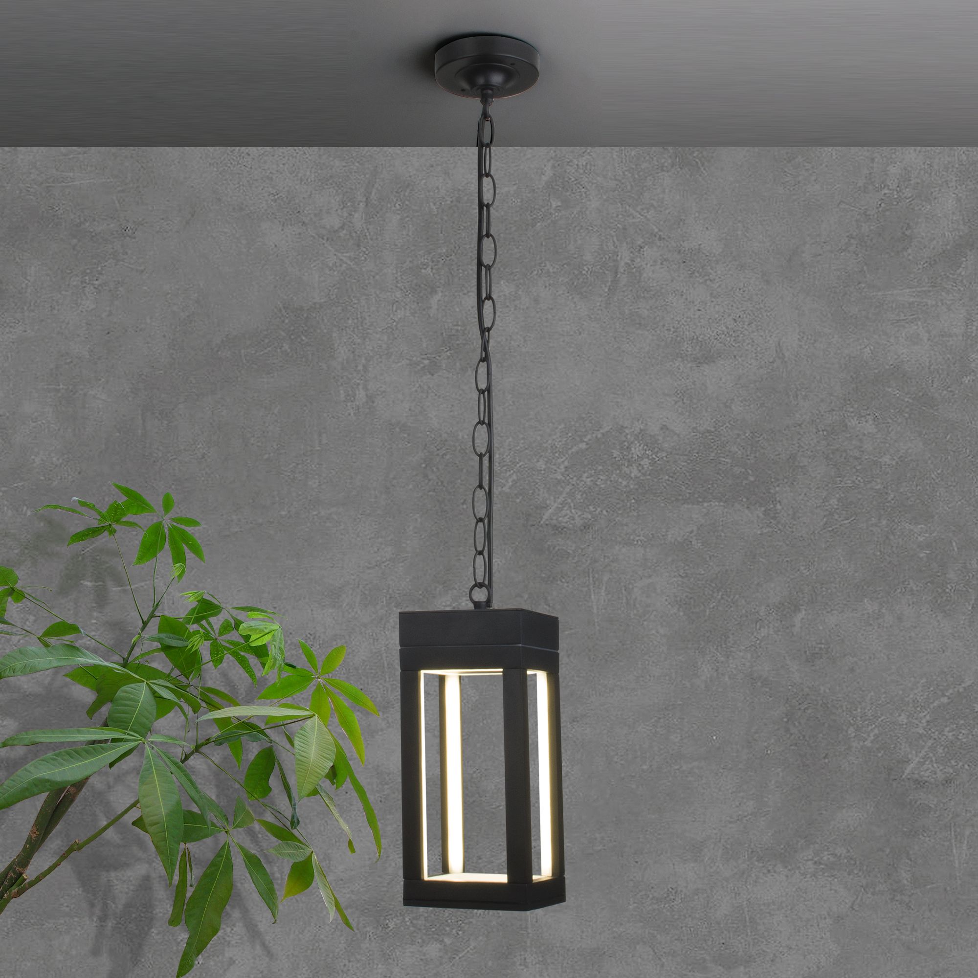 Светильник светодиодный уличный подвесной Frame LED IP54 1528 TECHNO LED черный Elektrostandard - Фото 3