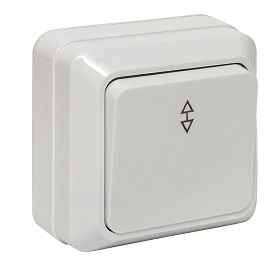 Рим Выключатель проходной 1-клавишный 10А белый EKF ENV10-025-10