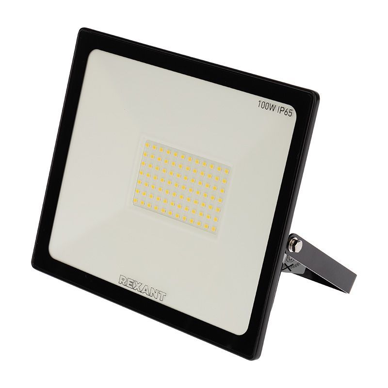 Прожектор светодиодный СДО 100Вт 8000Лм 6500К холодный свет, черный корпус REXANT 605-005