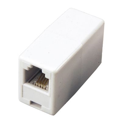 Адаптер телефонный проходной UTP RJ-14 (6P4C), CAT 3 REXANT 03-0022