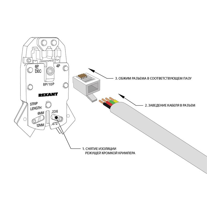 Разъем телефонный UTP, RJ-14 (6P4C), CAT 3 PROconnect - Фото 3