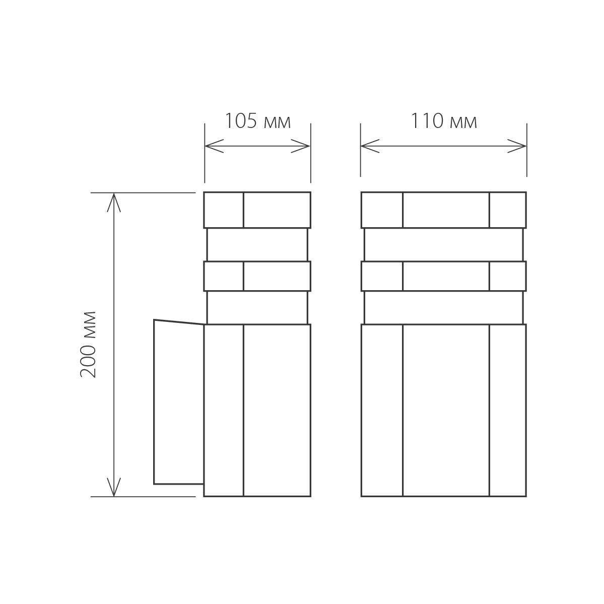 Светильник уличный настенный 1444 TECHNO черный Elektrostandard - Фото 3