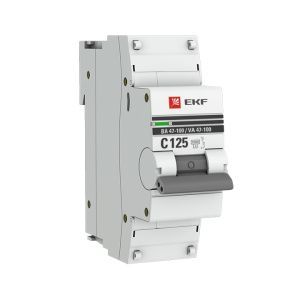 Авт. выкл. 1P 125А (C) 10kA ВА 47-100 EKF PROxima mcb47100-1-125C-pro