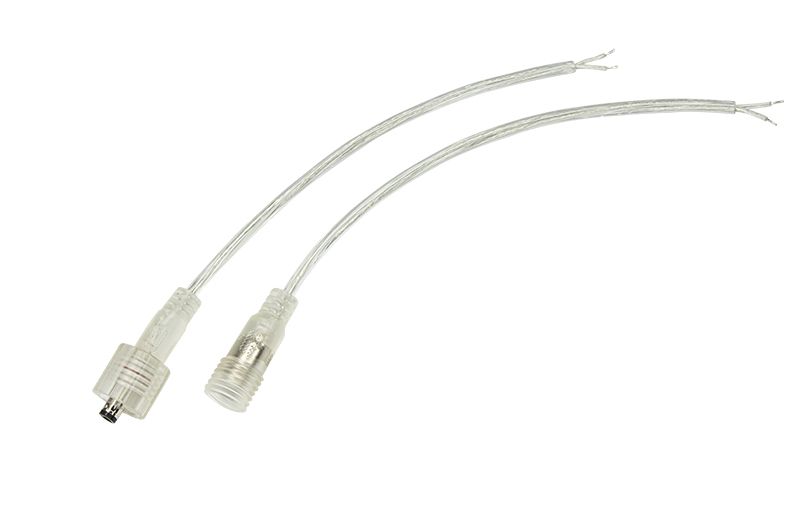 Соединительный кабель (2pin) герметичный (IP67) 2х0.35мм²  прозрачный  REXANT