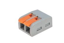 Универсальная клемма СМК 222-612/221-612, 2-проводная серая 0,5-4/6 мм² (50 шт/уп) REXANT 07-5270