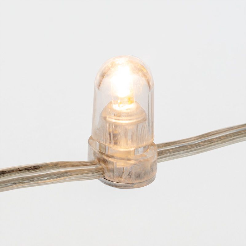 Гирлянда LED Клип-лайт 12 V, прозрачный ПВХ, 150 мм, цвет диодов теплый белый - Фото 5