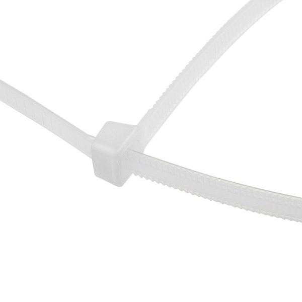 Хомут-стяжка нейлоновая с тройным замком 250x3,6мм, белая (100 шт/уп) REXANT - Фото 3