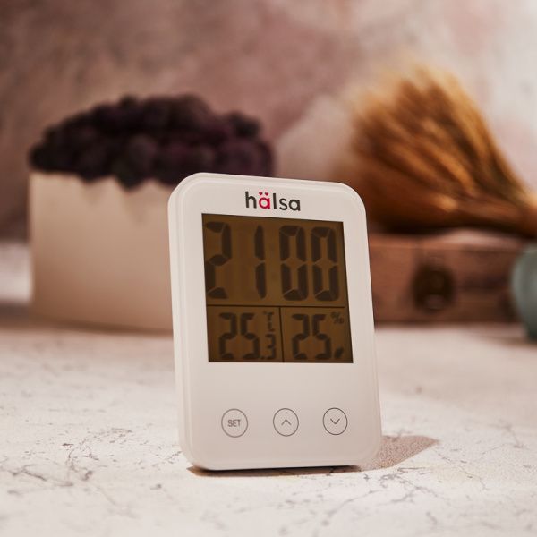 Термогигрометр комнатный, цифровой, сенсорный, с функцией будильника HALSA - Фото 6