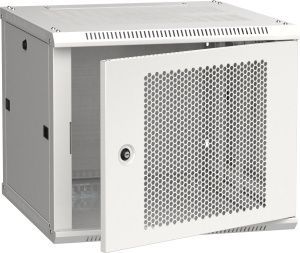 ITK Шкаф настенный LINEA W 9U 600х600мм дверь перфорированная RAL 7035 LWR3-09U66-PF