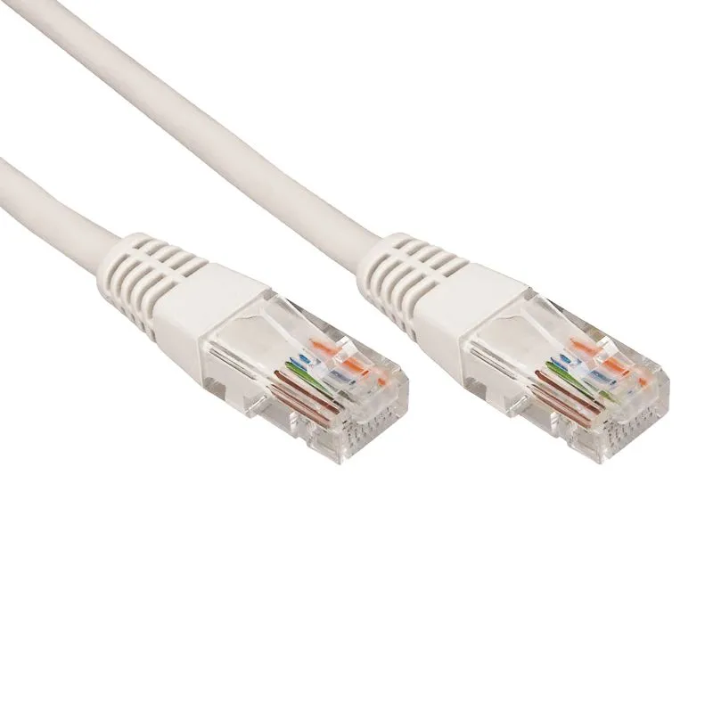 Шнур коммутационный, патч-корд, U/UTP RJ45-RJ45 CAT 5e, PVC, серый, 2м