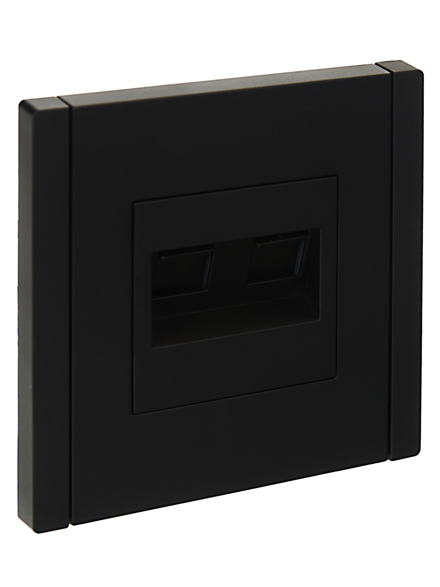 FORTE&PIANO Розетка компьютерная двойная RJ45 кат.5E FP133 черный IEK FP-K20-1-K02