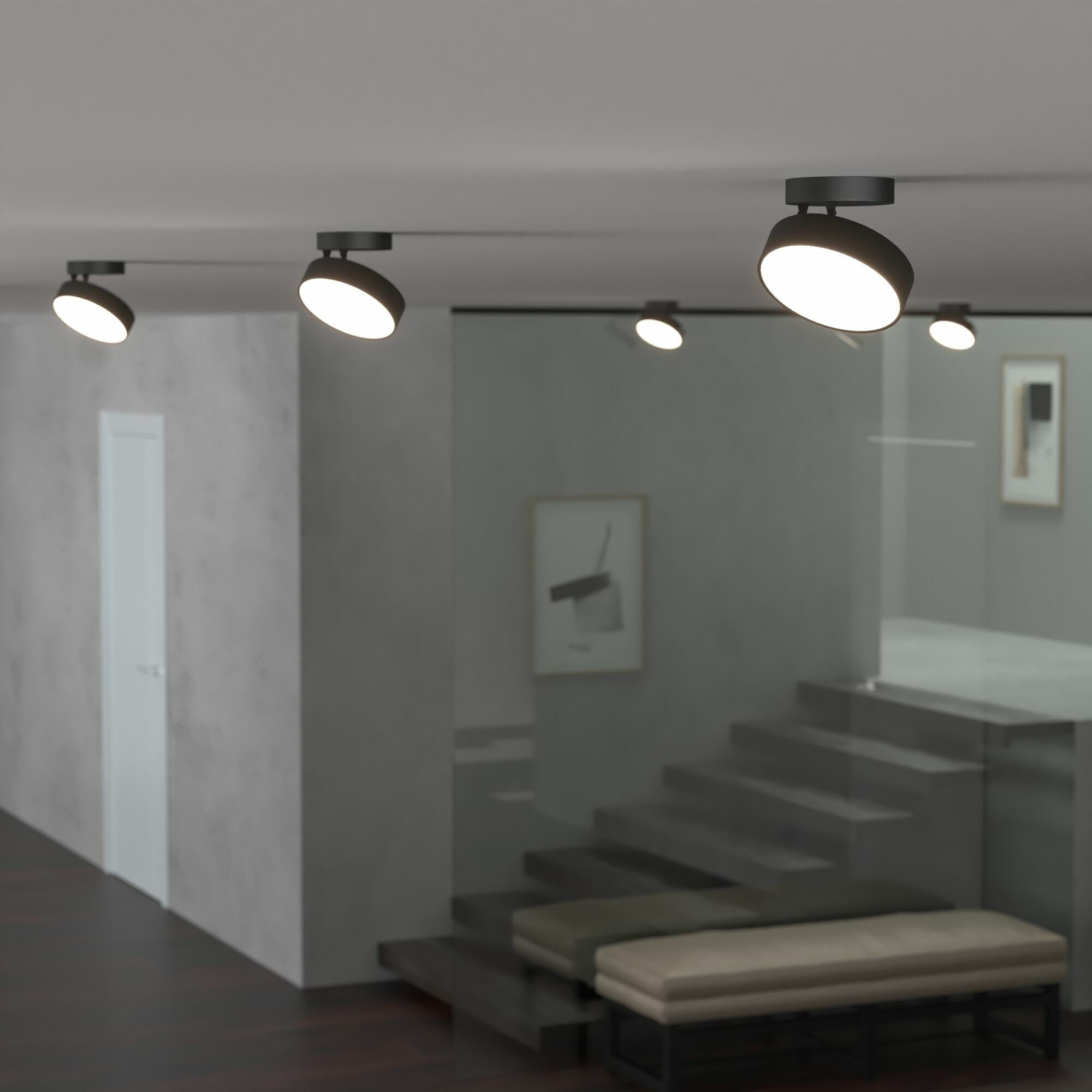 Накладной светодиодный светильник Pila черный 12W 4200К 25135/LED Elektrostandard - Фото 3