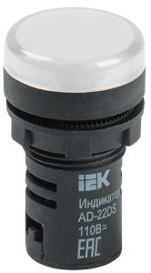 Лампа AD22DS(LED)матрица d=22мм белый 12В AC/DC IEK BLS10-ADDS-012-K01