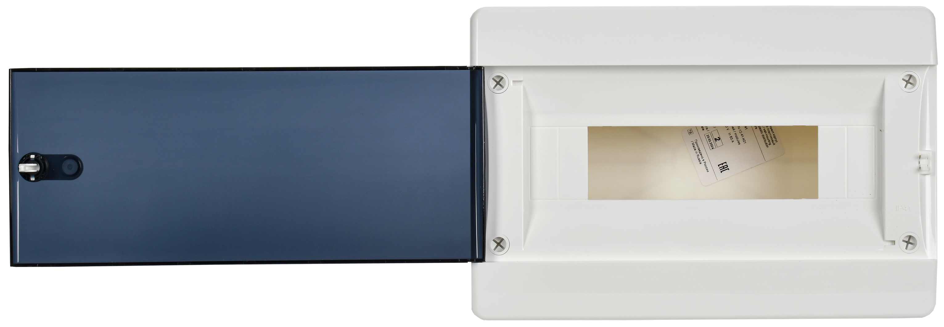 UNION Compact Корпус пластиковый ЩРВ-П-12 IP41 черная прозрачная дверь IEK - Фото 6