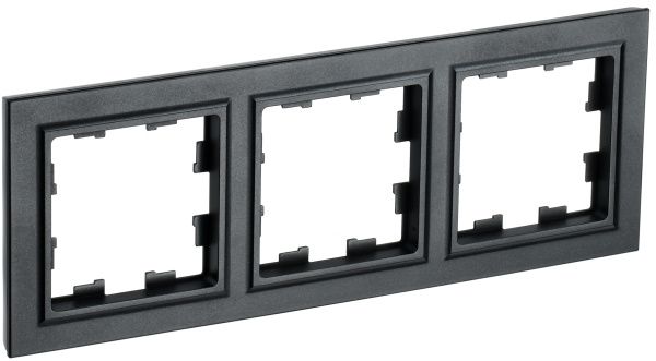 BRITE Рамка 3-местная РУ-3-БрЧ черный IEK BR-M32-K02