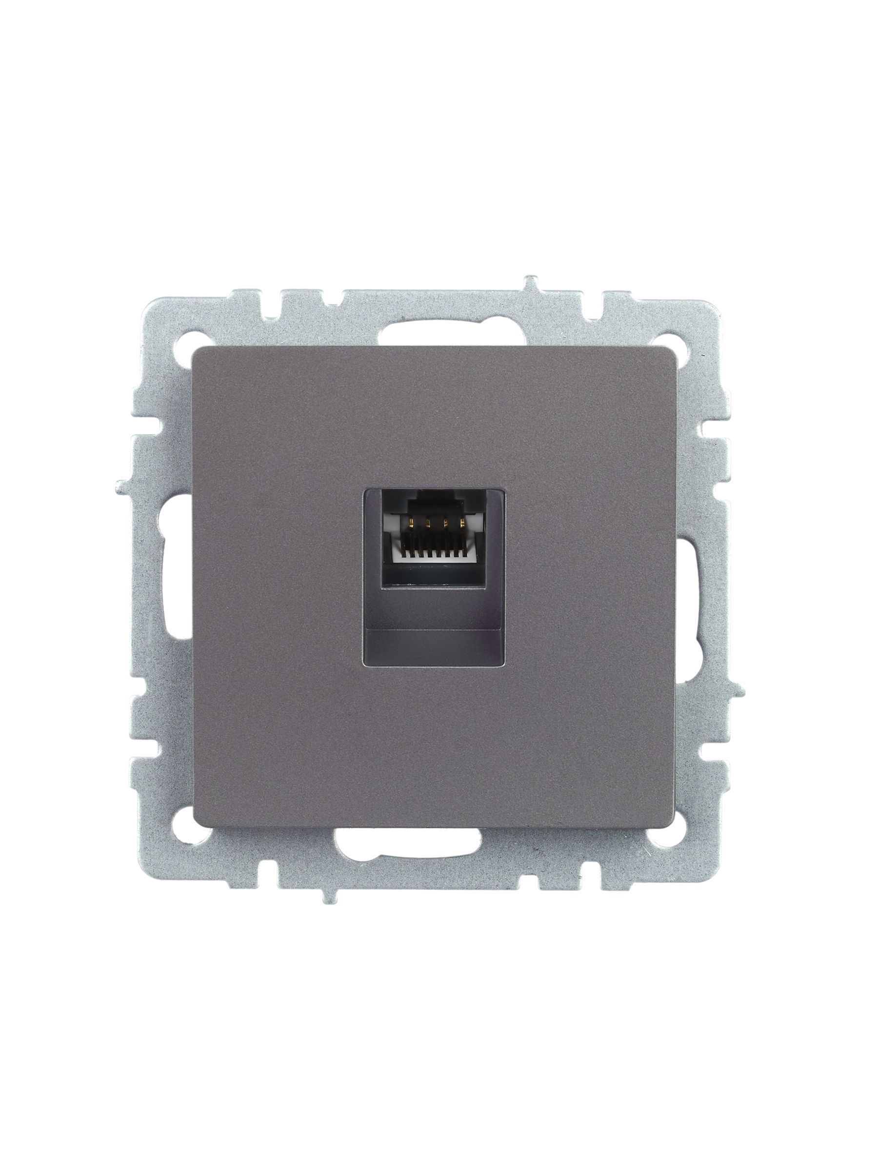 BRITE Розетка компьютерная RJ45 кат.5E РК10-БрС сталь IEK - Фото 8