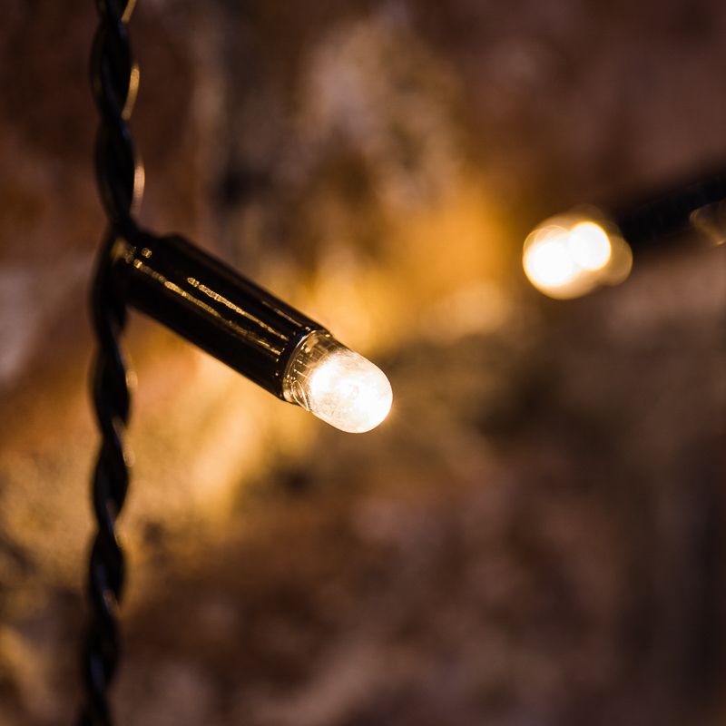 Гирлянда светодиодная Занавес 2х6м 768 LED ТЕПЛЫЙ БЕЛЫЙ черный ПВХ IP65 постоянное свечение 230В нужен блок 303-500 NEON-NIGHT - Фото 2
