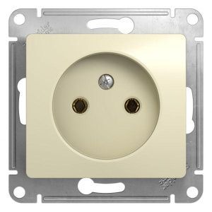 Розетка 1-м СП Glossa 16А IP20 без заземл. механизм беж. SE GSL000241 GSL000241