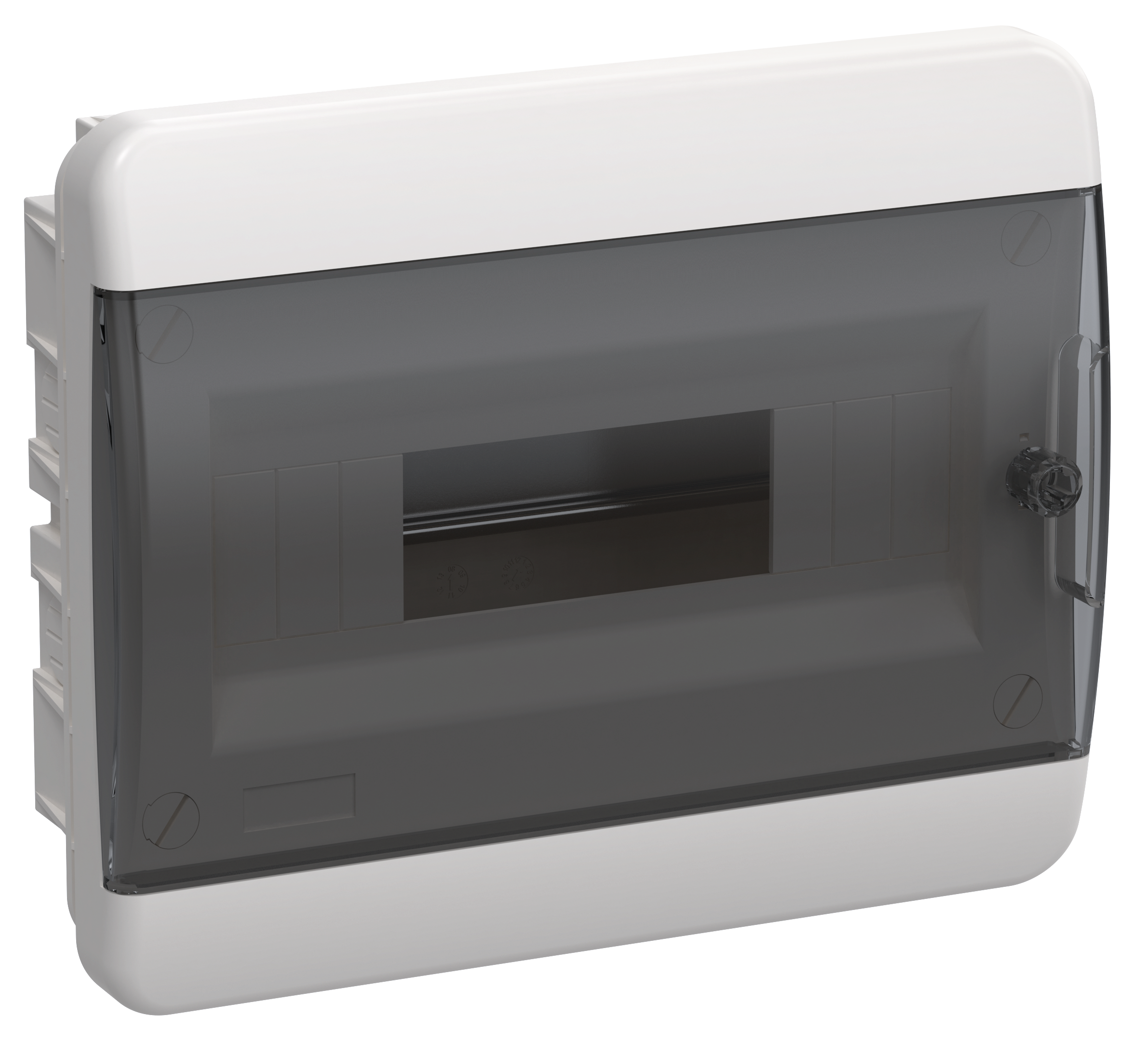 TEKFOR Корпус пластиковый ЩРВ-П-12 IP41 черная прозрачная дверь IEK
