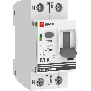 УЗДП 1P+N 63А EKF PROxima afdd-2-63-pro