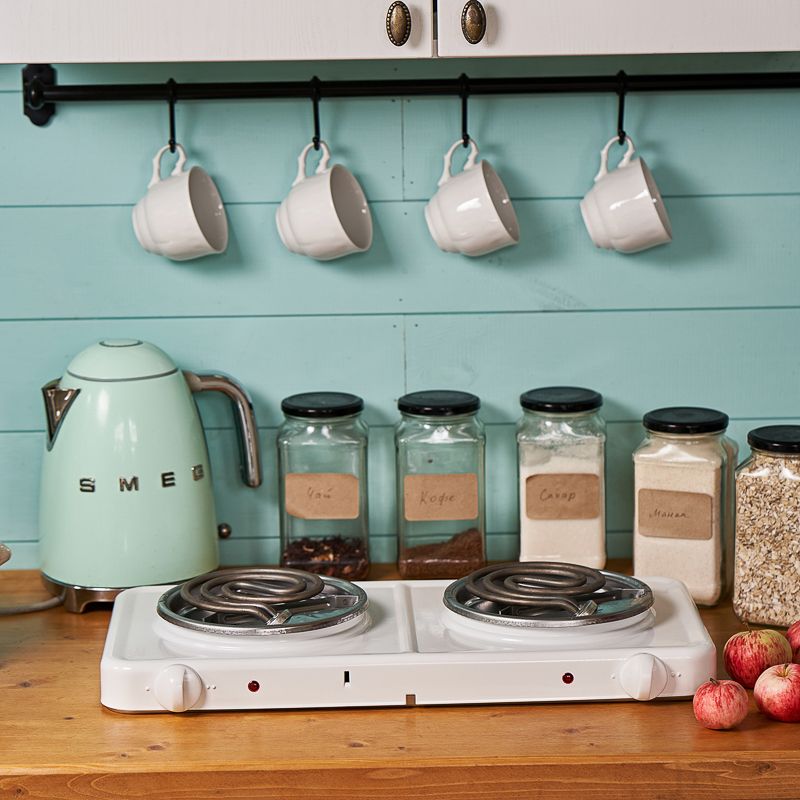 Электроплитка двухконфорочная, ТЭН 2,0 кВт/220В, белая ЭПТ2-2,0/220 ПСКОВА-2 - Фото 2