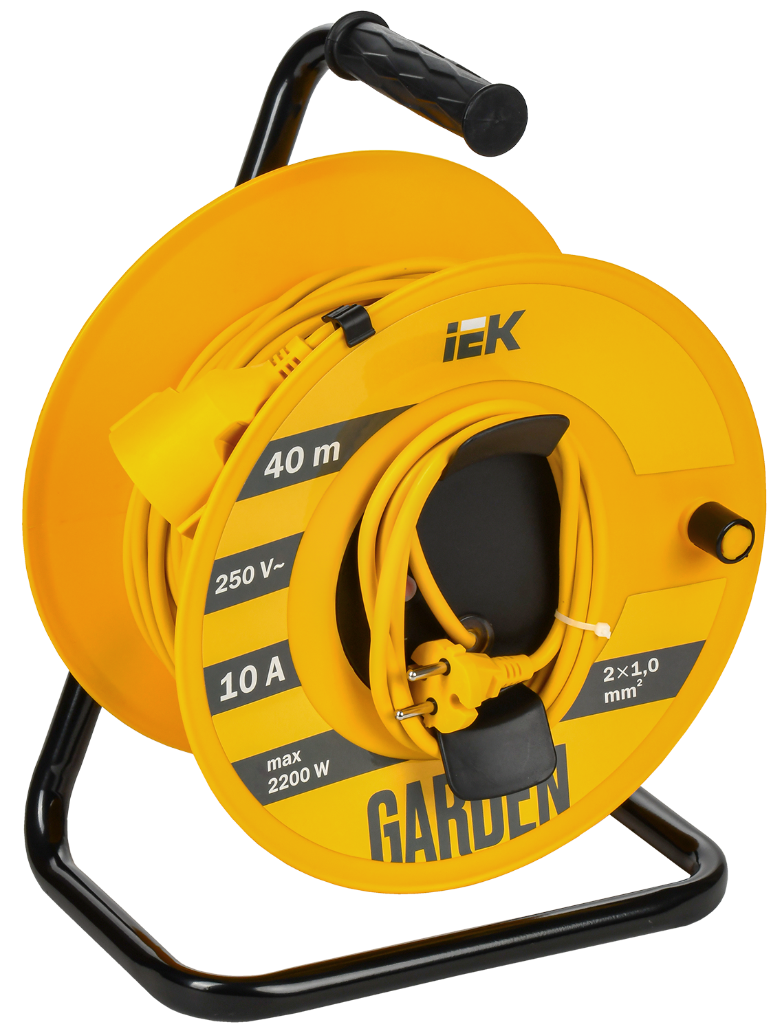GARDEN Катушка УК40 1 место без заземления с термозащитой 2х1,0мм2 40м IEK