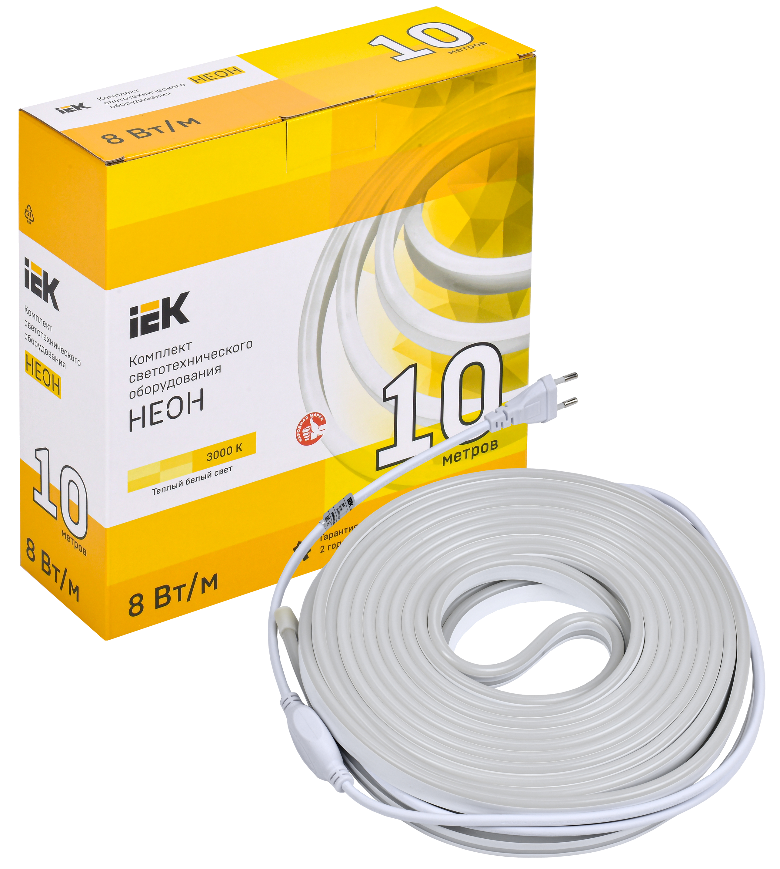 Комплект светодиодной подсветки "Неон" (лента LED 10м LSR5-2835WW120-8-IP65-220В + драйвер) IEK - Фото 2
