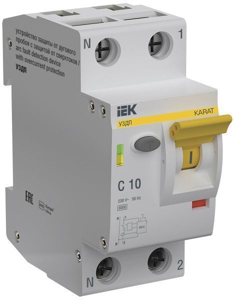 KARAT Устройство защиты от дугового пробоя c автоматическим выключателем 1P+N C 10A IEK