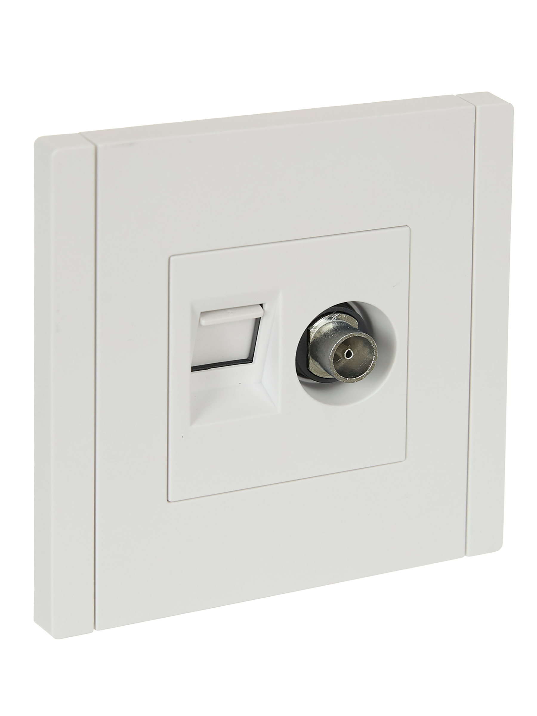 FORTE&PIANO Розетка двойная TV+RJ45 кат.6 FP237 белый IEK FP-AK20-2-K01