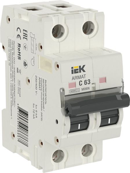 ARMAT Автоматический выключатель M06N 2P C 63А IEK AR-M06N-2-C063