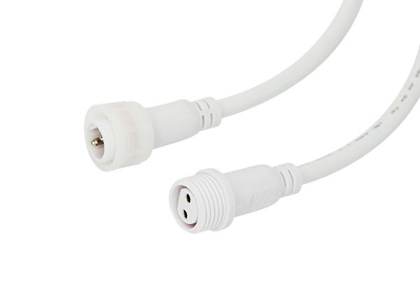 Соединительный кабель (2pin) герметичный (IP67) 2х1,0мм²  белый  REXANT - Фото 7