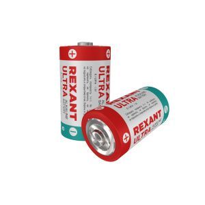 Батарейка алкалиновая С/LR14, 1,5В, 2 шт, блистер REXANT - Фото 3