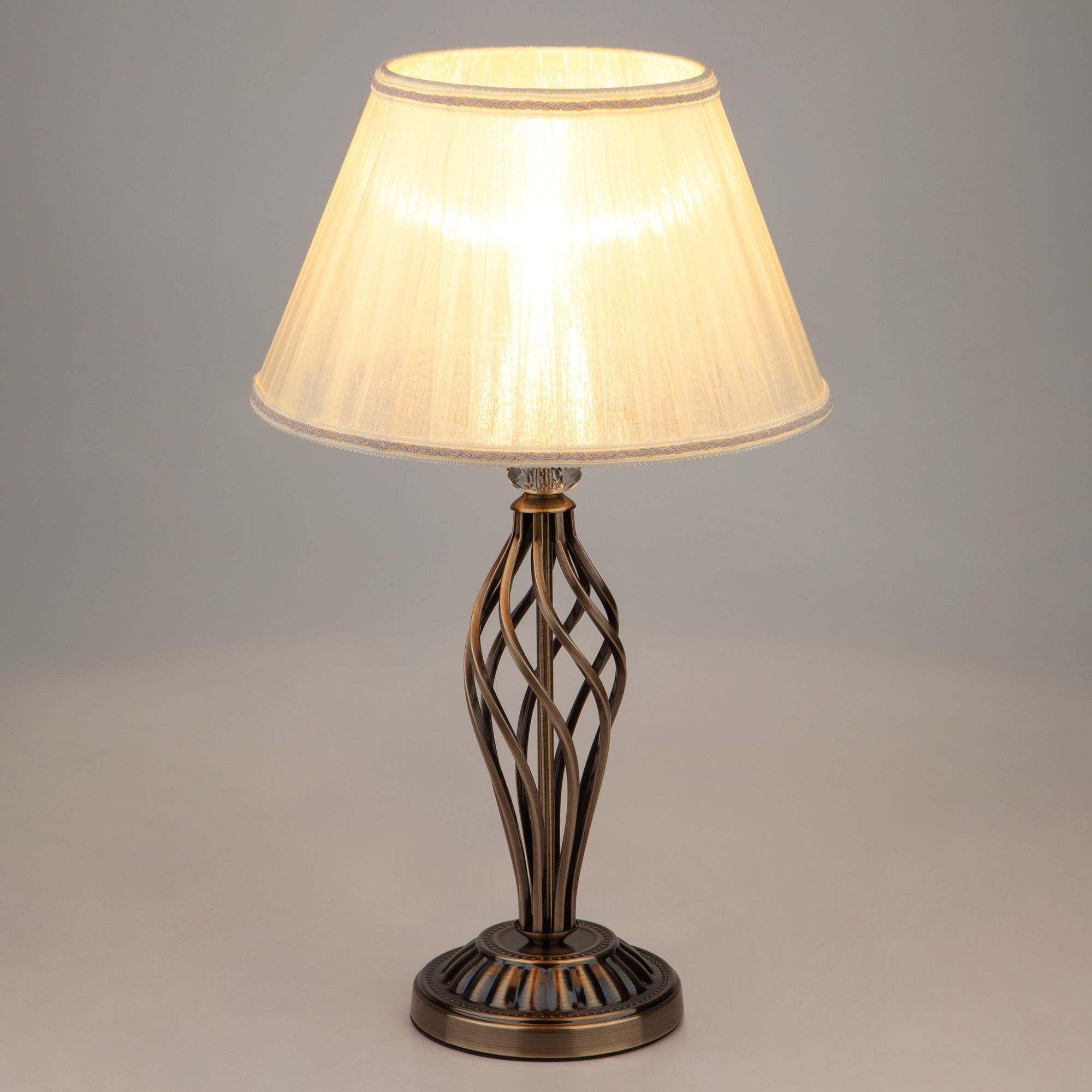 Классическая настольная лампа с абажуром 01002/1 античная бронза Eurosvet - Фото 10