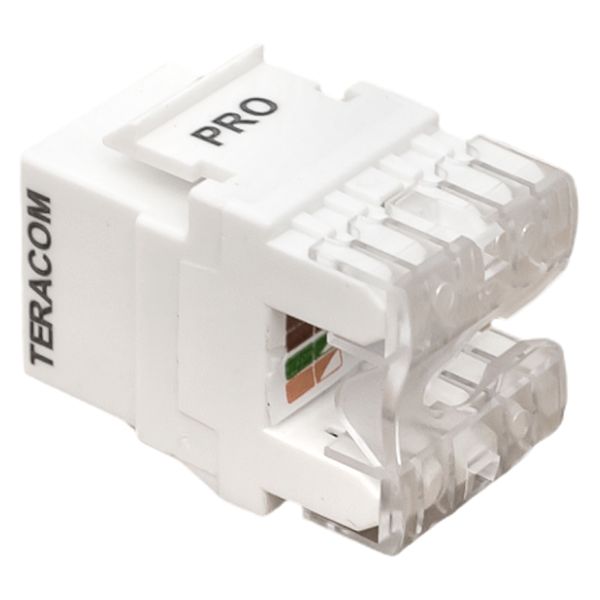 Модуль Keystone TERACOM PRO Cat.6 RJ-45 неэкран. 110 IDC 180 град. белый - Фото 2