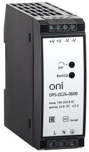 Блок питания OPS 220В AC/24В DC 2,5А 60Вт ONI OPS-DC24-060B