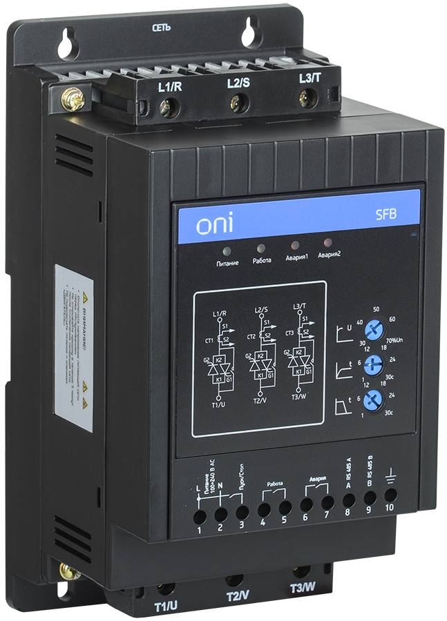 Устройство плавного пуска SFB 3Ф 380В 7,5кВт 15A Uупр 110-220В Modbus ONI